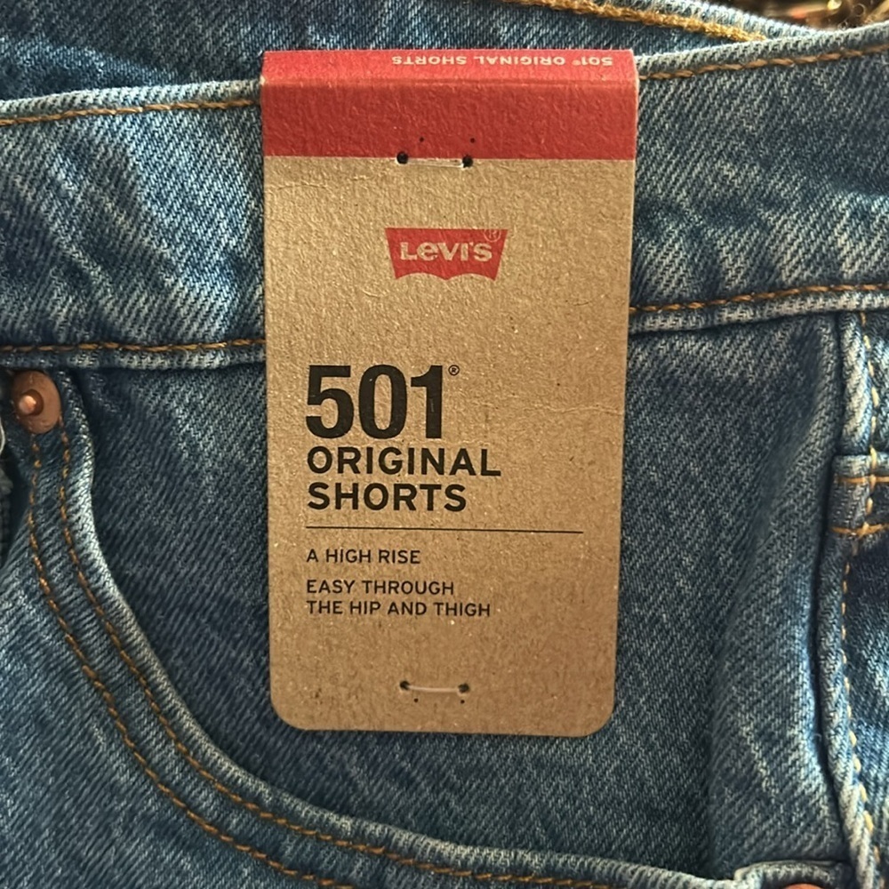 Levi's® 501® Original High Rise Denim Shorts NWT - Picture 4 of 4